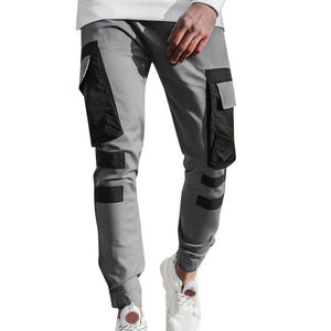 Pantalon cargo Hip Hop Streetwear pour homme Pantalon de sport taille haute en polyester multi-poches à motif droit - Product Image 5