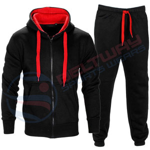 Trajes de chándal en blanco de etiqueta privada OEM, jersey con cremallera de 1/4 cuartos, conjunto de pantalones de chándal, trajes 2024, conjunto de chándales nuevos, Jogger - Product Image 6