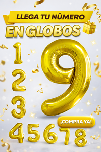 Globo de Número Dorado Novedoso de 1M para Celebraciones de Cumpleaños, Fiestas, Marca Love, Origen China, Venta al por Mayor en España - Product Image 1