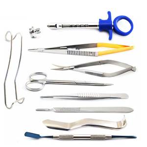 Kit d'instruments chirurgicaux dentaires pour implants, seringue passive automatique, forceps Castroveijo, acier inoxydable, ensemble professionnel SURGINEXA - Product Image 1