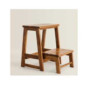 <b>Vintage</b> Wooden Step <b>Stool</b> with Polished Smooth Finish Ideal for Rustic Kitchens Bedrooms Bathrooms and Home Organization - Product Image 3
