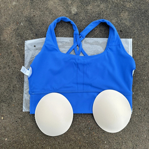 Cross Straps Sports Bra Women High Impact Gym Crop <b>Top</b> Yoga Vest Bralette Push Up Running Fitness Bra with Chest Pad - Product Image 2