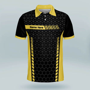 Custom Printed <b>Bowling</b> Polo <b>Shirt</b> 100% Polyester Quick Dry Breathable OEM Service New Arrival High Quality - Product Image 3