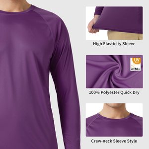 Men's Lightweight Quick Dry Moisture Wicking UPF Rash Guard <b>Swim</b> Shirt <b>Long</b> <b>Sleeve</b> with Wrinkle Resistant for Adults - Product Image 2
