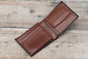 Cartera plegable personalizada de alta calidad para hombre, cuero Real, estilo Vintage, cierre abierto, portátil, regalo Popular, LBW-0345 - Product Image 6