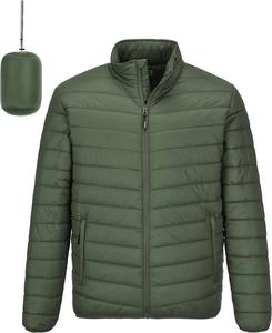 Chaqueta Acolchada Cortavientos de Color Sólido para Hombre, Gruesa, Abrigada para Invierno, con Cierre, Deportiva, Informal, para Calle, con Servicio OEM - Product Image 1