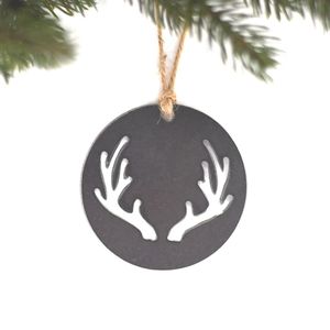 Ornement suspendu en fer forgé de forme circulaire avec design personnalisé pour la décoration de la maison, des fêtes de Noël et des vacances - Product Image 1