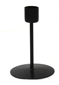 Portavelas de hierro negro decoración del hogar cocina fiesta cumpleaños disponible 3 tamaños envejecido negro hecho a mano impermeable minimalista - Product Image 5