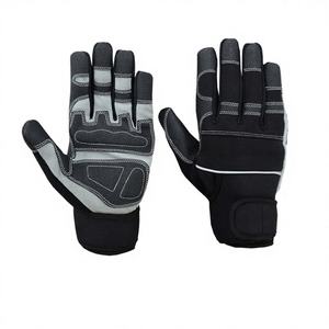 Guantes de Trabajo Mecánicos Negros Anti-Impacto, Guantes Mecánicos para Trabajo en Campos Petroleros y Multiusos - Product Image 1