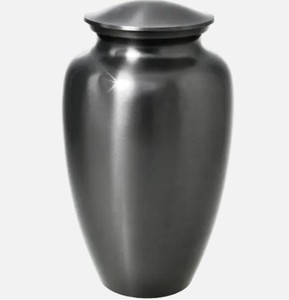 Urna de cremación de aluminio para adultos con aspecto de mármol Elegance para cenizas humanas con bolsa de terciopelo gratis - Product Image 1