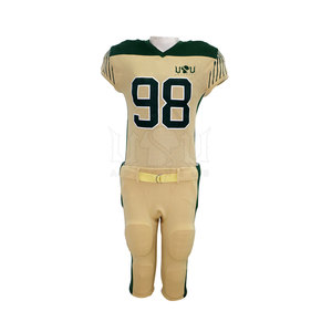 ชุดยูนิฟอร์มอเมริกันฟุตบอลแบบสั่งทำคุณภาพดีที่สุด แขนสั้น ระบายอากาศได้ดี ซับเหงื่อ เหมาะสำหรับการฝึกซ้อม - Product Image 1