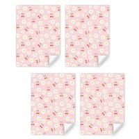 Impression personnalisée Bouquet décoratif Valentine blanc et jaune marguerite Floral rouge cerises rose papier d'emballage cadeau pour l'emballage