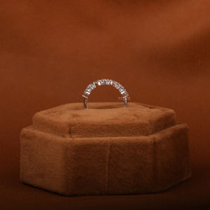 Alliance certifiée en or blanc 14 carats avec 1.9 TCW poire taille diamant cultivé en laboratoire style classique cadeau d'anniversaire pour les filles - Product Image 6