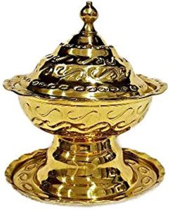 Bol de dattes au design moderne pour la maison Restaurant Bol à fruits secs et noix chocolat Vaisselle Bol de dattes en laiton fini or pour le Ramadan - Product Image 3