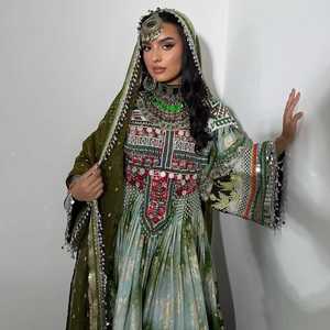 MOQ ต่ำผ้ากำมะหยี่ลูกไม้สีฟ้าและชุบทองดีไซน์สวยแบบดั้งเดิมจากโรงงานโดยตรง - Product Image 3