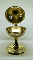 Brûleur d'encensoir en laiton grec byzantin chrétien orthodoxe et porte-encens diffuseur d'aromathérapie pour usage religieux