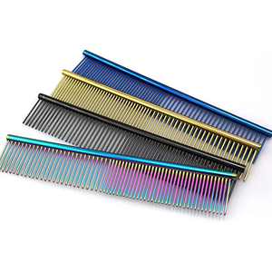 Herramientas profesionales de lujo para el cuidado de mascotas de acero inoxidable, peines y tijeras para perros de varios colores para aplicaciones de gatos - Product Image 1