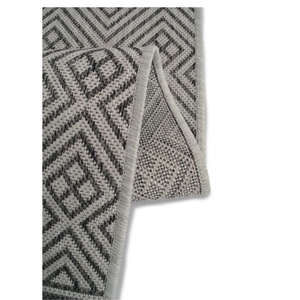 Tapis en polypropylène tissé plat imperméable pour intérieur et extérieur Netline Home County Geo Grey - Product Image 3