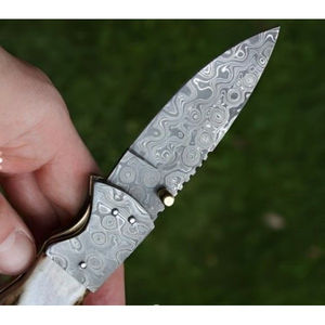 Best Design High Quality Stainless Steel Folding <b>Knife</b> <b>Bone</b> <b>Handle</b> Handmade EDC Cutting Pocket Camping Hunting Bowie <b>Knives</b> OEM - Product Image 3