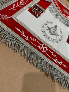 Tablier vintage brodé de la franc-maçonnerie, de haute qualité, écologique, personnalisable, en cuir/tissu de coton - Product Image 6
