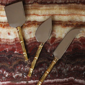 Juego de queso de diseño único de mesa, cubiertos, cubiertos, tenedor, cuchillo y otros utensilios, Metal de acero inoxidable recubierto de PVD de Color dorado - Product Image 3