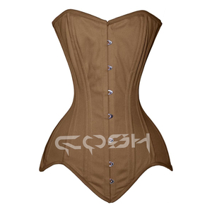 Corsé de algodón beige Overbust - Product Image 3