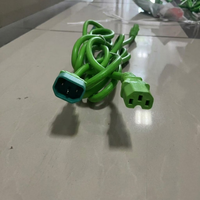 Kabel Ekstensi Daya PDU IEC C14 ke C15 untuk Komputer, Harga Grosir, Panjang dan Warna Sesuai Pesanan, 18AWG 16AWG 14AWG