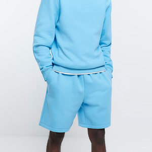 Jersey Shorts 42% Algodón 58% Poliéster Bolsillos laterales Cintura elástica Logotipo bordado personalizado Marrón claro Ajuste regular - Product Image 1