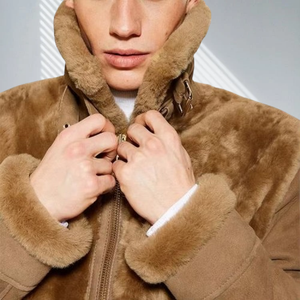 2025 Veste Sherpa d'hiver formelle enduite tendance avec logo avant pour hommes - Product Image 4