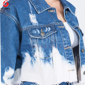 กางเกงยีนส์ผ้าฝ้ายเดนิมระบายอากาศได้ดีชุดสตรีทสองชิ้นสำหรับผู้หญิงชุดเสื้อและกางเกงยีนส์ - Product Image 2