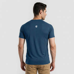 เสื้อยืด GS Blue Cross Flex Tee ผ้าฝ้ายออร์แกนิค 100% แบบถัก พิมพ์ลายซิลค์สกรีน โพลีเอสเตอร์ 100% - Product Image 2