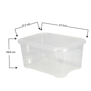13 Lt Organizer salvaspazio trasparente 37.7X27.7X18.8 cm scatole per vestiti per libri di abbigliamento accessori - Product Image 2