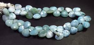 Larimar natural al por mayor facetado corte corazón forma azul 9-9,5mm cuentas 8 "hebra para la fabricación de joyas - Product Image 3