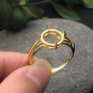 2025 bonne qualité blanc réglage en gros réglable bijoux trouver 925 timbre rond 8mm broche bague de mariage cadeau pour les femmes - Product Image 5