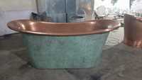 Baignoire à patine verte en cuivre antique (taille:-1700x685x685 MM), y compris les droits de douane