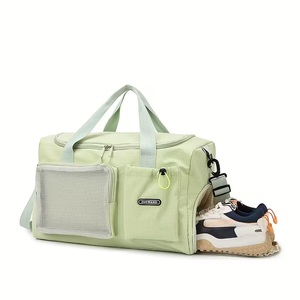 Sac de sport à bandoulière décontracté avec fermeture éclair, multi-compartiments, grande capacité, avec bretelles pour la gym et les week-ends - Product Image 1
