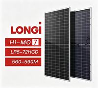 Panneau Solaire Longi Himo7 LR5-72HGD 560-590M HPDC 182mm 570w 575w 580w 585w 590watt, Panneaux Photovoltaïques pour Système Solaire Domestique