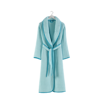 Peignoir gaufré unisexe 100% en coton turc avec ceinture Peignoir absorbant doux et léger pour hommes et femmes idéal pour la maison Spa Hôtel