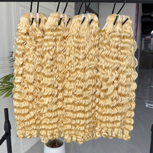 Lots de Cheveux Humains Bouclés Birmans 613, Tissage de Cheveux Bouclés Blonds, Cheveux Vierges à Double Trame, Fournisseur en Gros - Product Image 2