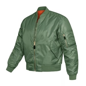 Hot sales 2024 premium stylish <b>flight</b> classic bomber <b>jacket</b> with ribbed collar hem and sleeve cuff - Product Image 3
