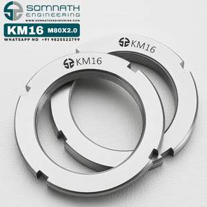 Tuercas de bloqueo KM16 de alta calidad M80X2 Tuerca de bloqueo de eje de cojinete métrico de precisión para montaje seguro de acero inoxidable - Product Image 2
