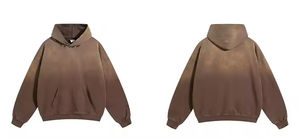 Vente en gros de sweats à capuche en molleton pour hommes, coupe ample, 100% coton, effet délavé, broderie personnalisée, qualité supérieure, très demandés pour l'hiver - Product Image 6