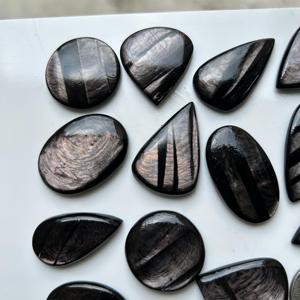 InfinityStones Hypersthène Cabochons Fabrication de bijoux en pierres précieuses naturelles OEM disponible incroyable merveilleux cristal flashy Rajasthan - Product Image 2