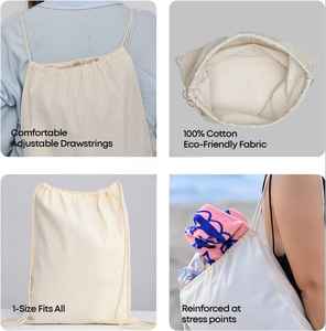 กระเป๋าเป้สะพายหลังผ้าแคนวาสสำหรับผู้หญิง (ขนาดเล็ก14 "W * 16" H) - Product Image 2