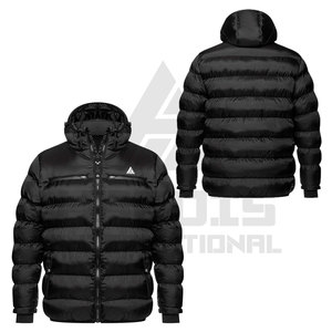 Nouveau design de veste matelassée personnalisée en gros blouson aviateur matelassé pour hommes avec capuche blouson blanc - Product Image 1