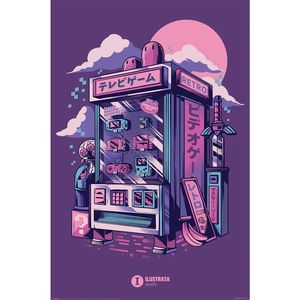 Póster Retro Ilustrado de Máquina Expendedora, Decoración Elegante para el Hogar o la Oficina - Product Image 1