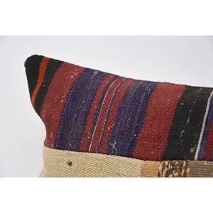 Multicolor Vintage Kilim Wool Eco-Friendly Non-Slip Removable Washable <b>Bolster</b> Pillow 16x36 Inch Luxury Woven Decorative <b>Cushion</b> - Product Image 2