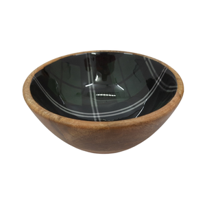 Fancy Design Wooden Sering Bowl With Meena Work Round Shape Kitchenware Food Serverware Bowl Hot Selling <b>Dinnerware</b> Use - Product Image 1
