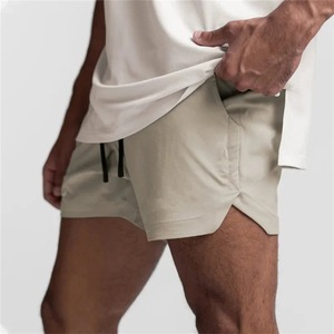 Short de sport pour hommes 100% coton noir taille élastique cordes plage longueur genou troncs personnalisés décontracté séchage rapide - Product Image 3
