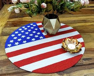 Factory Custom Luxury Handmade <b>Beaded</b> Coaster Animal Style Cup Mat <b>Placemat</b> Wedding Table Runner08 - Product Image 2